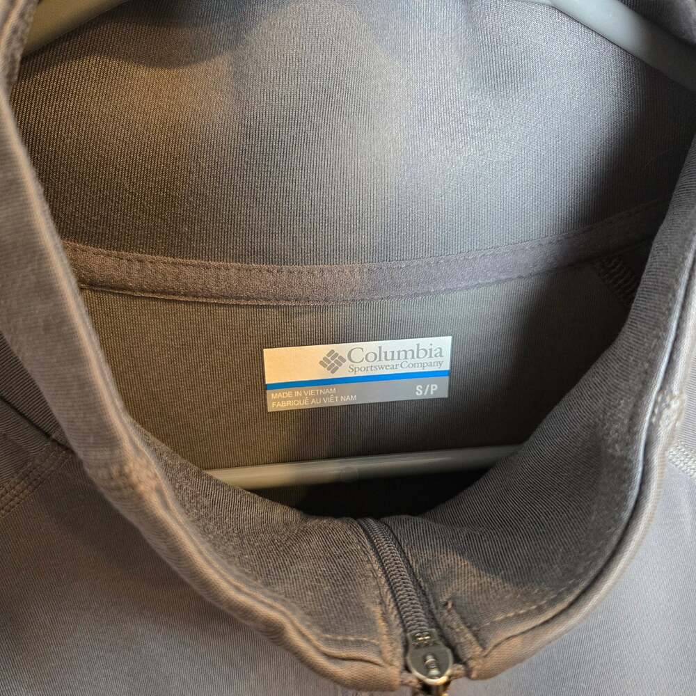 Columbia Womens Small Charcoal Grey 1/4 Zip Pullover Fleece Top XK0928 READ